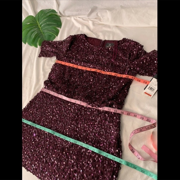 NWT $289 Adrianna Papell Blouson Sequin Gown in‎ Cassis [SZ 6 ] - Picture 13 of 13